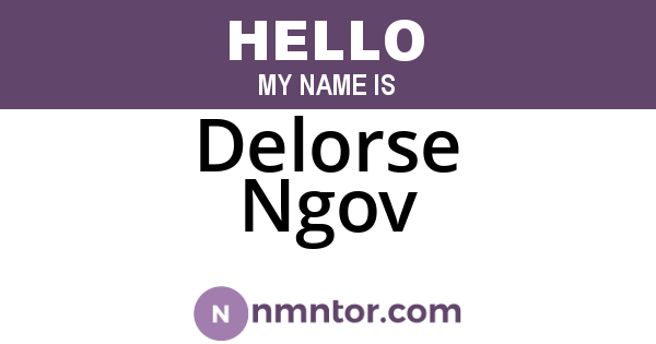 Delorse Ngov