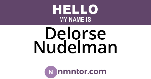 Delorse Nudelman