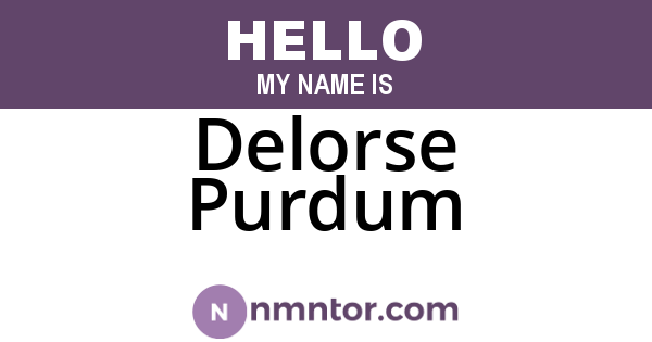 Delorse Purdum