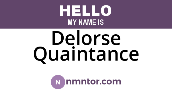 Delorse Quaintance