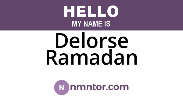 Delorse Ramadan