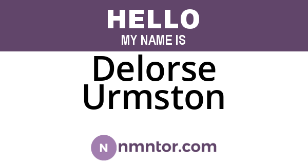 Delorse Urmston