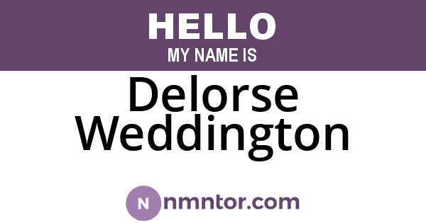 Delorse Weddington