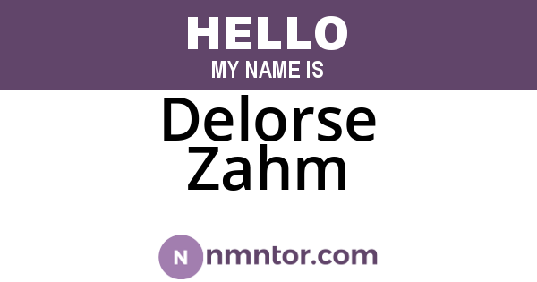 Delorse Zahm