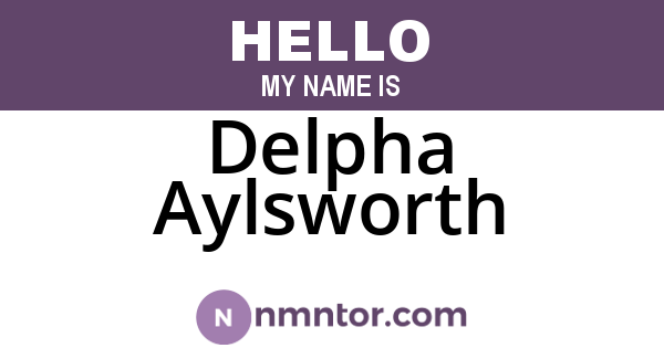 Delpha Aylsworth