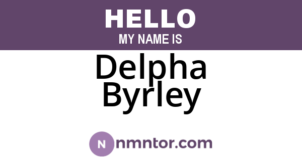 Delpha Byrley