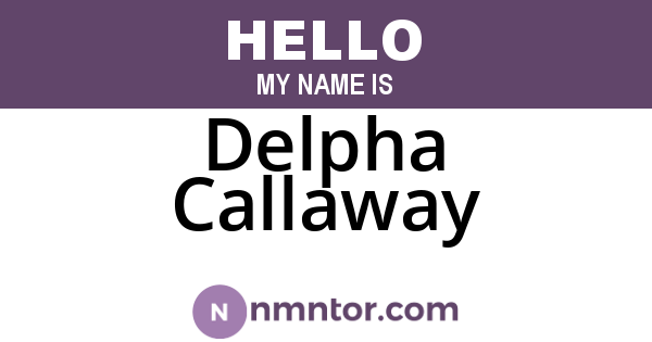 Delpha Callaway