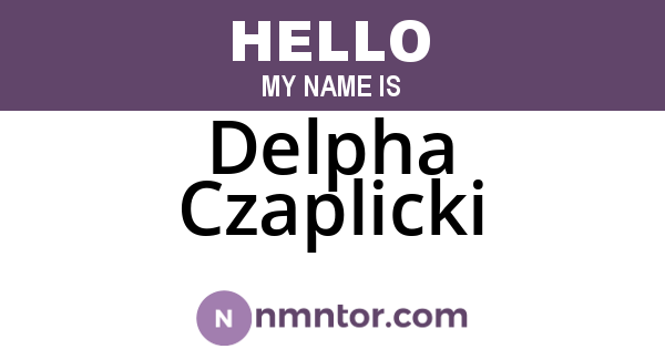 Delpha Czaplicki
