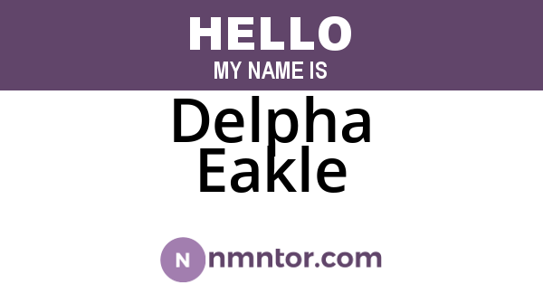 Delpha Eakle
