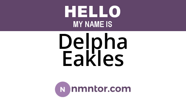 Delpha Eakles