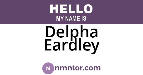 Delpha Eardley