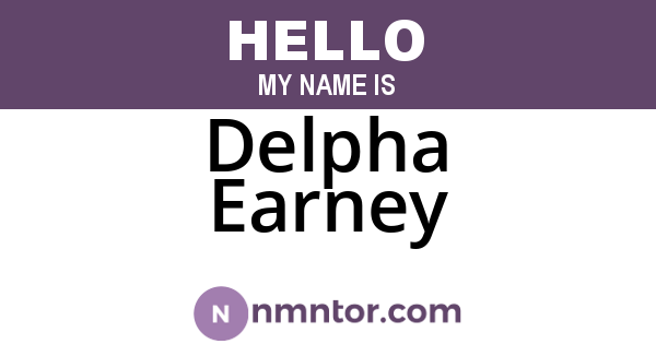 Delpha Earney