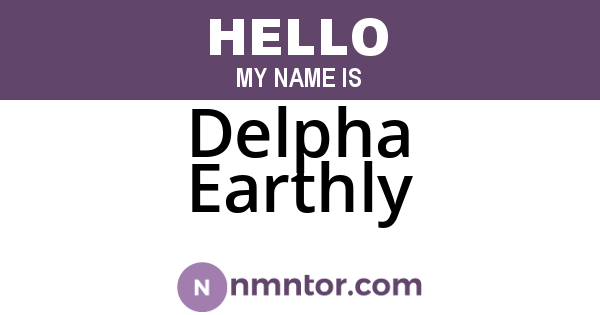 Delpha Earthly