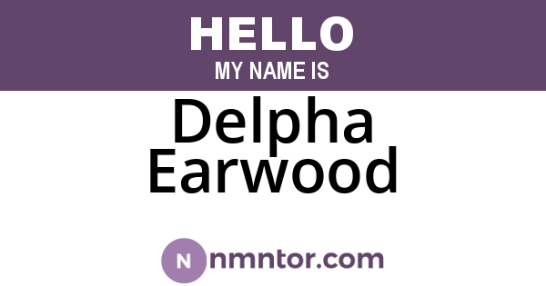 Delpha Earwood