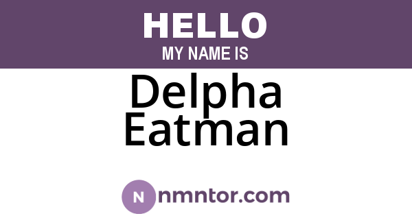 Delpha Eatman