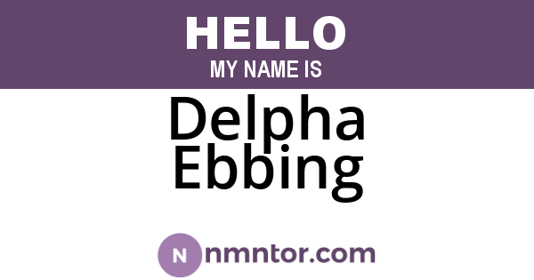 Delpha Ebbing