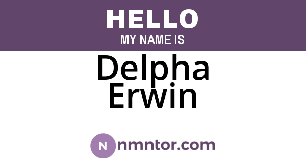 Delpha Erwin