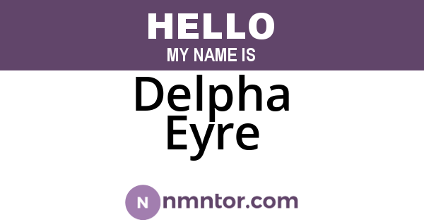 Delpha Eyre