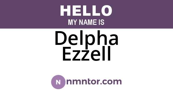 Delpha Ezzell