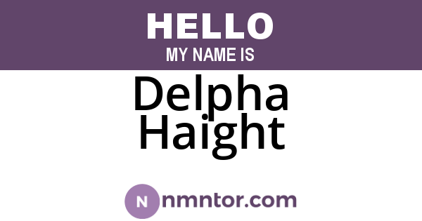 Delpha Haight