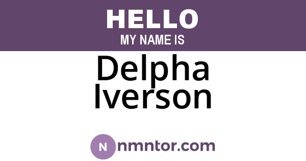 Delpha Iverson