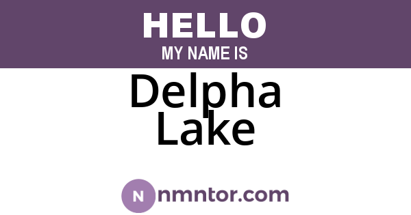 Delpha Lake