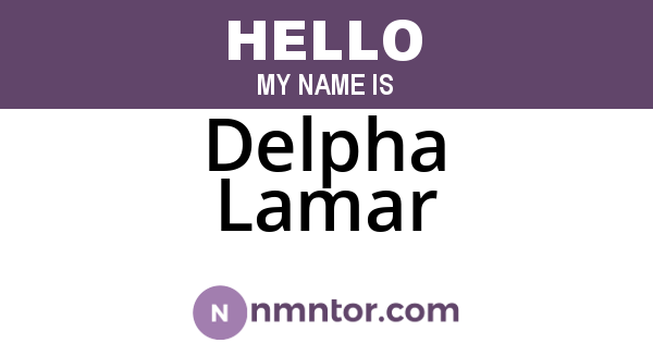 Delpha Lamar