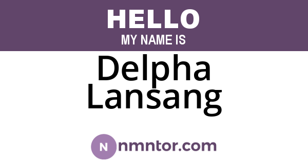 Delpha Lansang