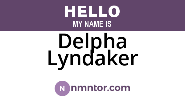 Delpha Lyndaker