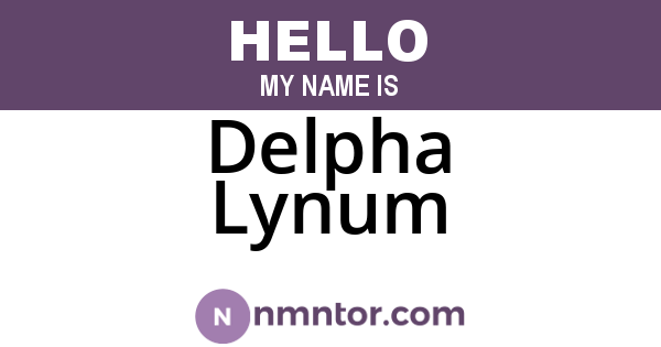 Delpha Lynum