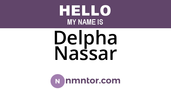 Delpha Nassar