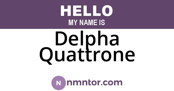 Delpha Quattrone