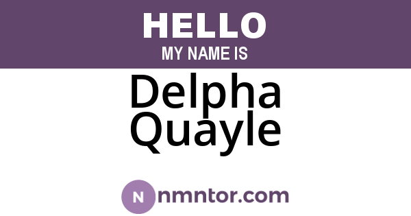 Delpha Quayle