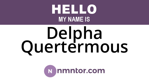 Delpha Quertermous