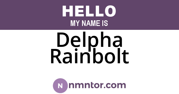 Delpha Rainbolt