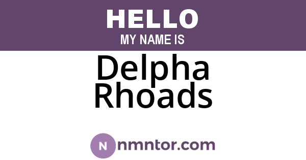 Delpha Rhoads