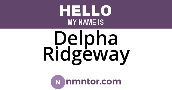 Delpha Ridgeway