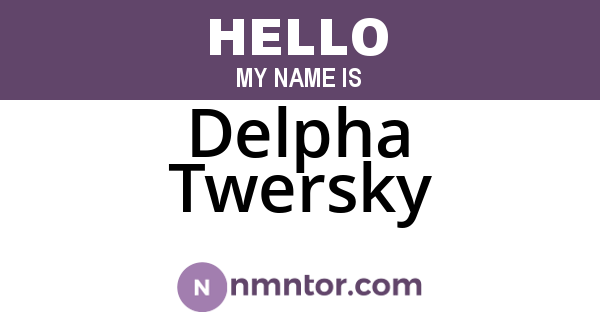 Delpha Twersky