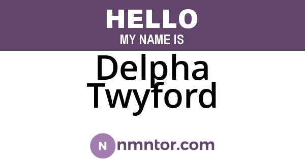Delpha Twyford