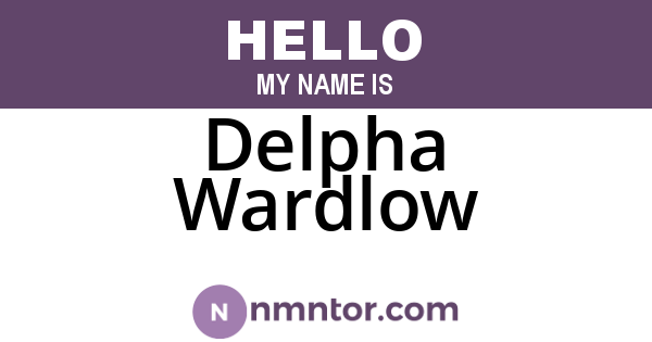 Delpha Wardlow