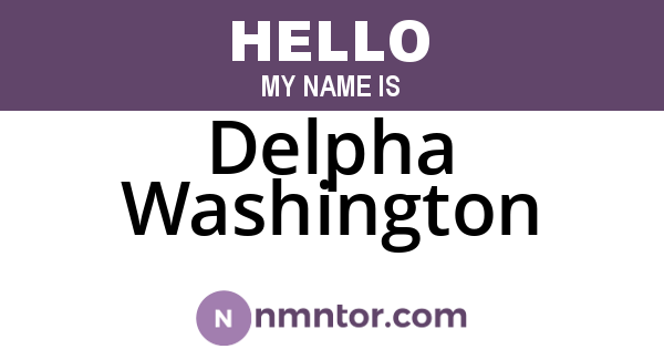 Delpha Washington