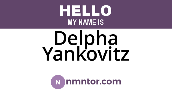 Delpha Yankovitz