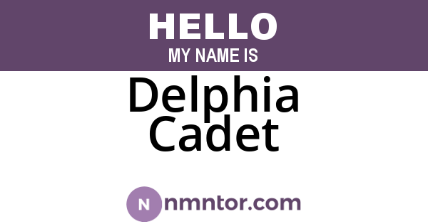 Delphia Cadet