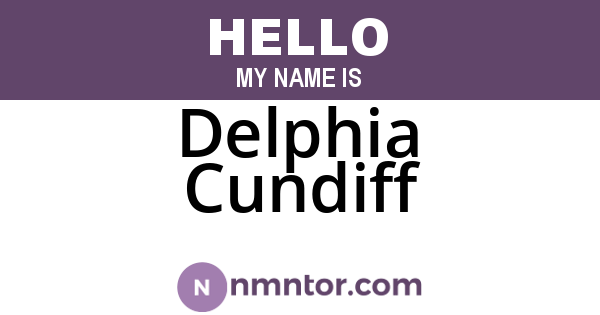 Delphia Cundiff