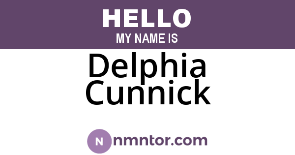 Delphia Cunnick