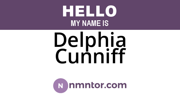 Delphia Cunniff