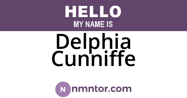 Delphia Cunniffe