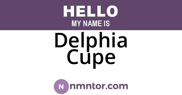 Delphia Cupe