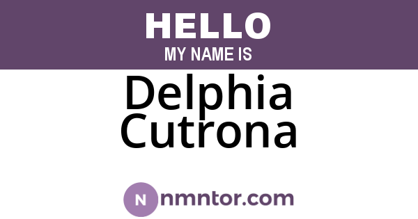 Delphia Cutrona