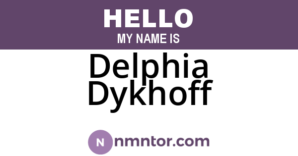 Delphia Dykhoff